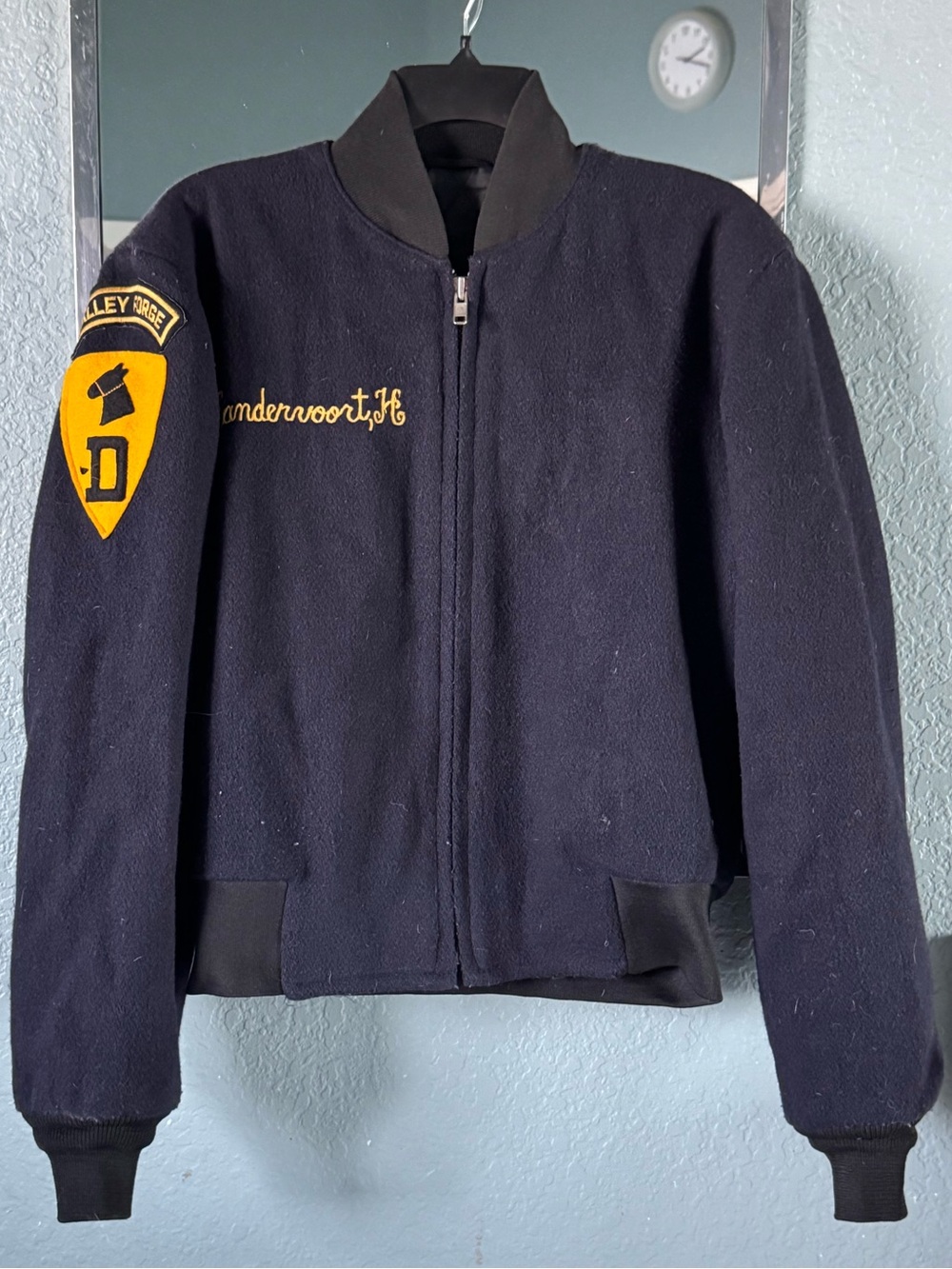 Vintage 96’ Wool Valley Forge Military Bomber Jacket Size S